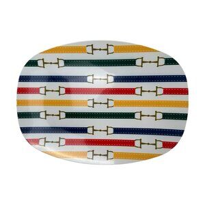 Mariposa Platter Tray Chomping At The Bit 14.5x10" equestrian melamine causal